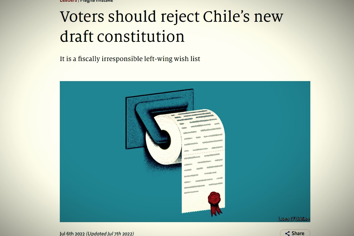 Según The Economist, Chile «debe rechazar el nuevo proyecto de Constitución»